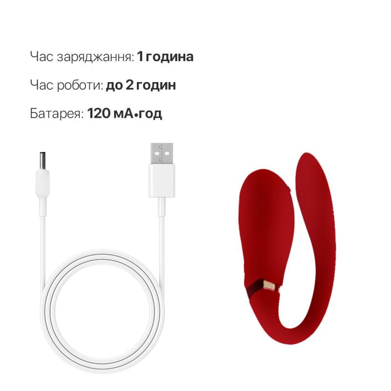 SO6670 Смартвібратор для пар Zalo — Fanfan Bright Red