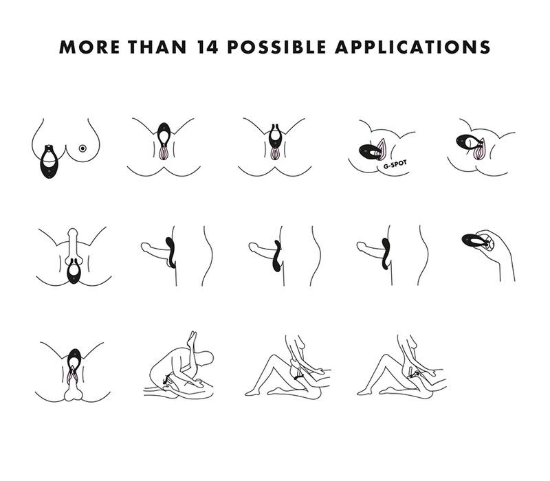 SO3993 Вибратор для пар Satisfyer Endless Joy Black, 3 независимых мотора, многофункциональный