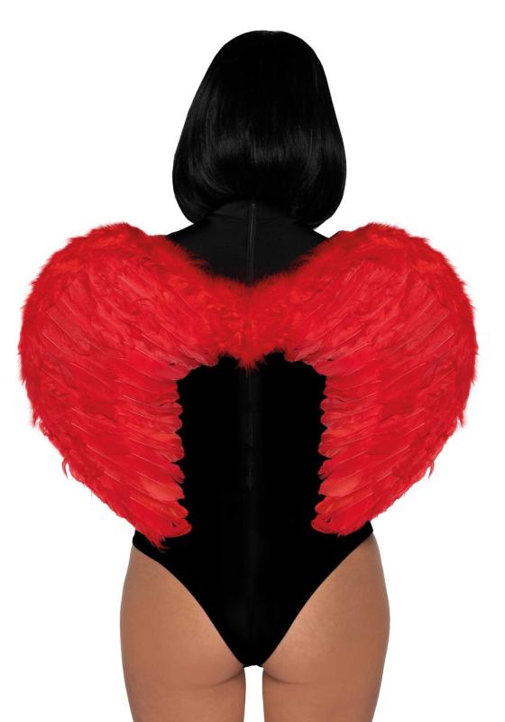 SO7946 Крылья дьяволицы Leg Avenue devil wings Red, настоящие перья