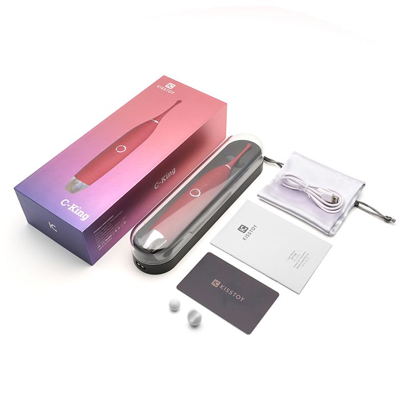 SO3617 Клиторальный вибратор KISTOY C-King, с двумя доп. насадками, мощная точечная стимуляция