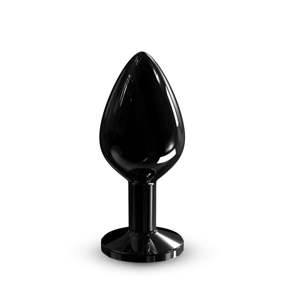 SO7809 Металлическая анальная пробка с кристаллом Dorcel Diamond Plug Black M