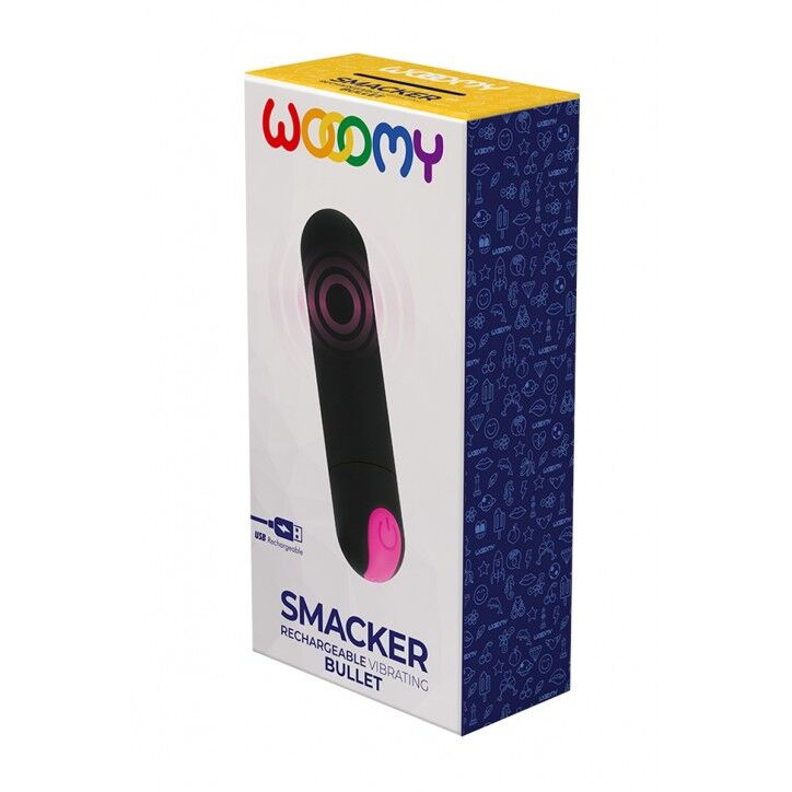 SO7442 Вибропуля Wooomy Smacker, перезаряжаемая, 10 скоростей вибрации