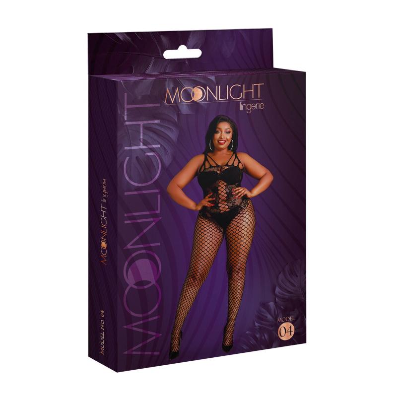 SO8195 Бодистокинг Moonlight Plus Model 04 XL-XXXL Black, с доступом