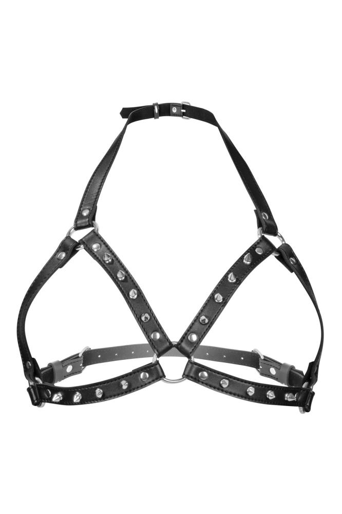 SO4665 Портупея с металлическими шипами Fetish Tentation Sexy Adjustable Chest Harness