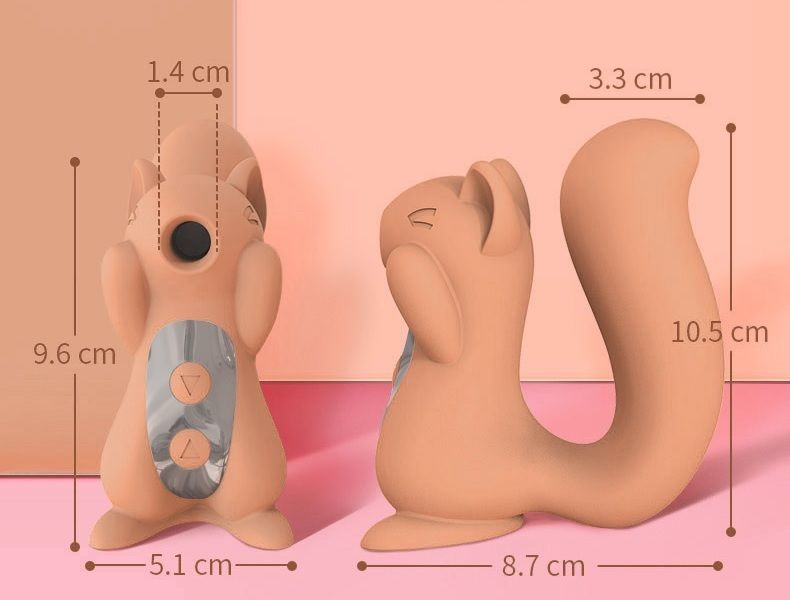 SO3619 Вакуумный стимулятор с вибрацией KISTOY Miss UU Orange, игрушка 2-в-1