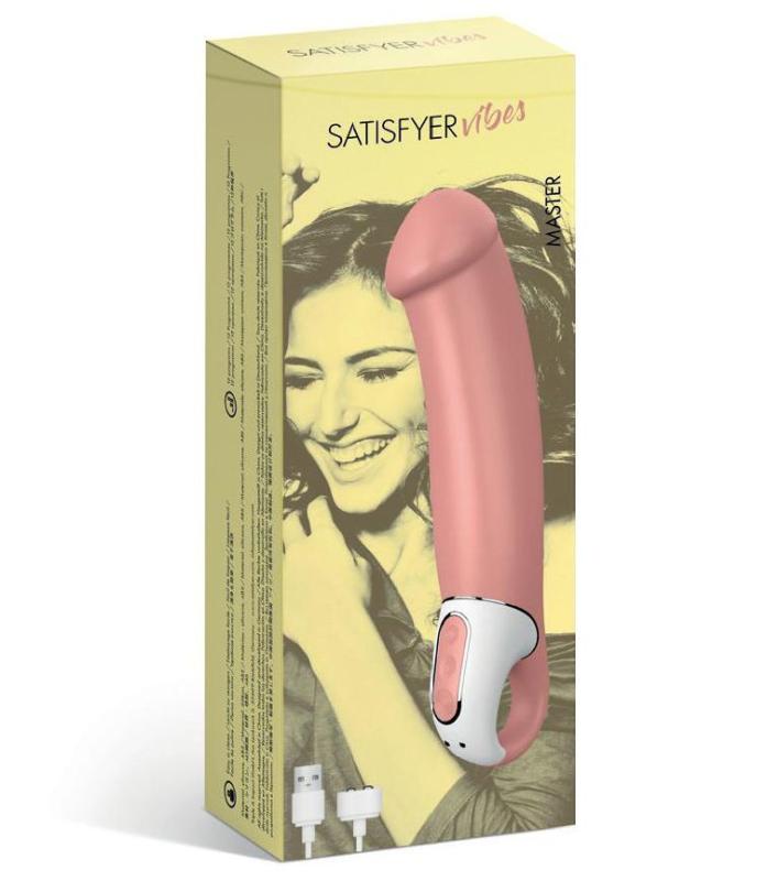 SO2205 Мощный вибратор Satisfyer Vibes Master, гибкий литой силикон, 12 режимов работы, диаметр 46 мм