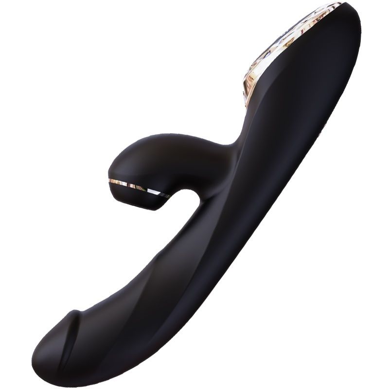 SO4080 Вакуумный вибратор-кролик с подогревом KISTOY A-King Pro Black, с LED-экраном