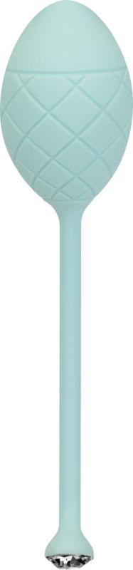 SO2722 Роскошные вагинальные шарики PILLOW TALK - Frisky Teal с кристаллом, диаметр 3,2см, вес 49-75гр