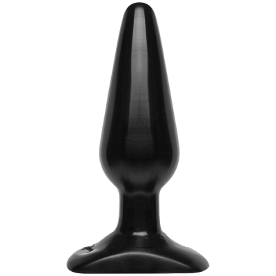 Анальная пробка Doc Johnson Smooth Classic Medium - Black, макс. диаметр 3,8см