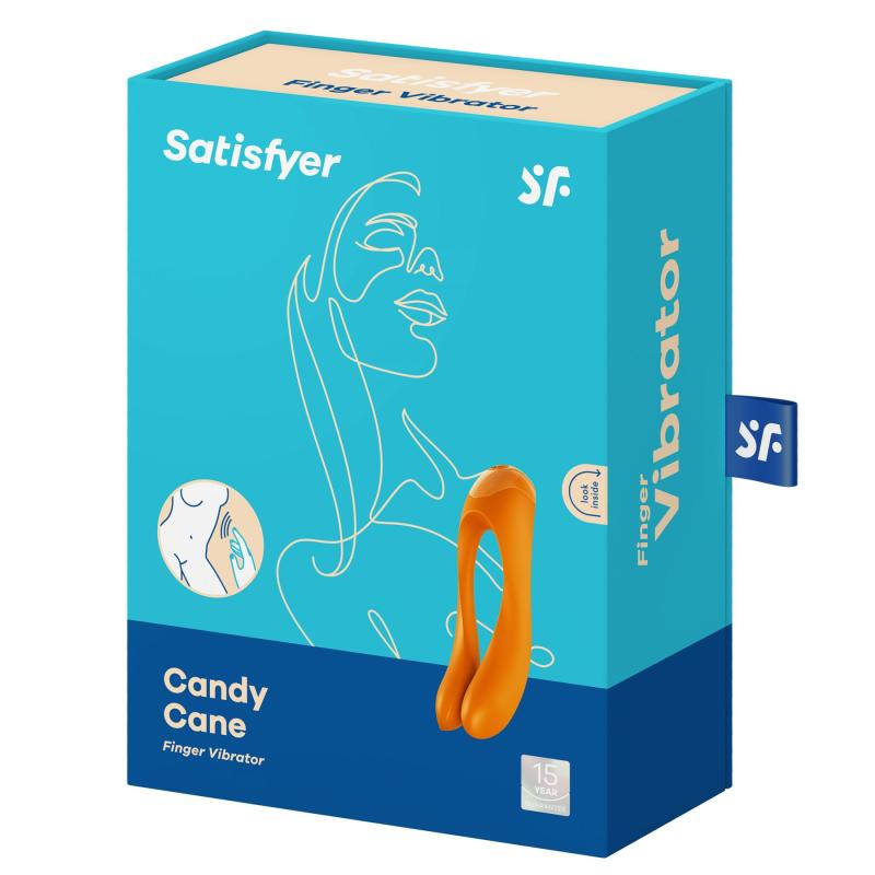 SO4652 Вибратор на палец Satisfyer Candy Cane Orange