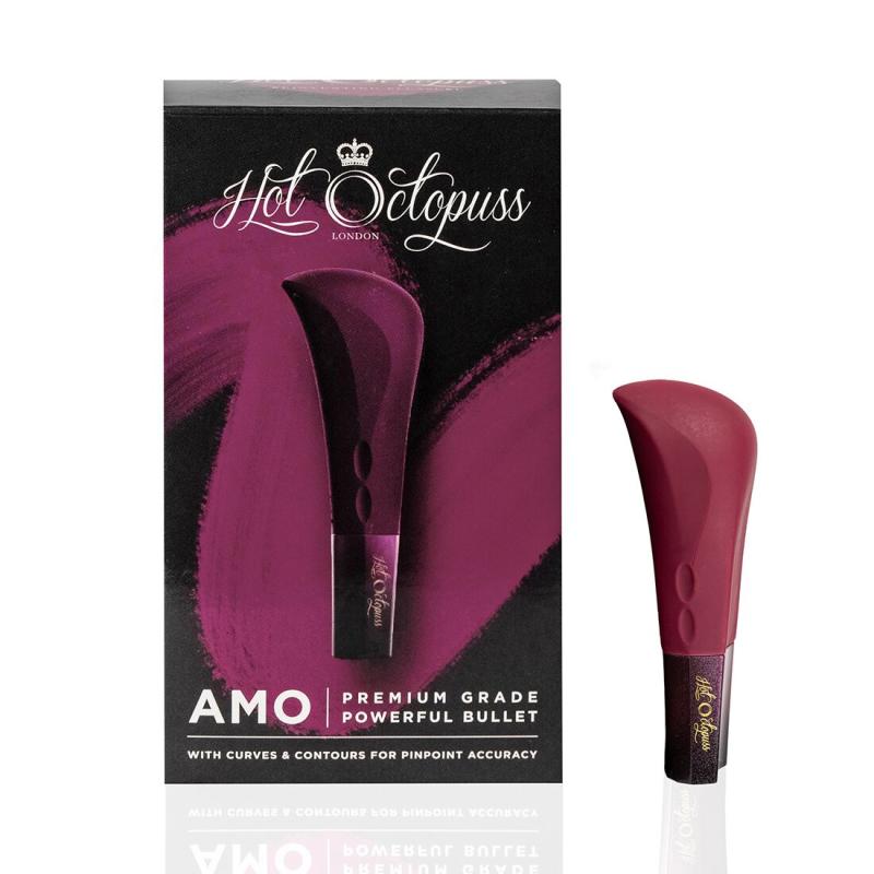 SO8727 Мини-вибратор Hot Octopuss AMO, очень мощный, 5 режимов, регулировка интенсивности