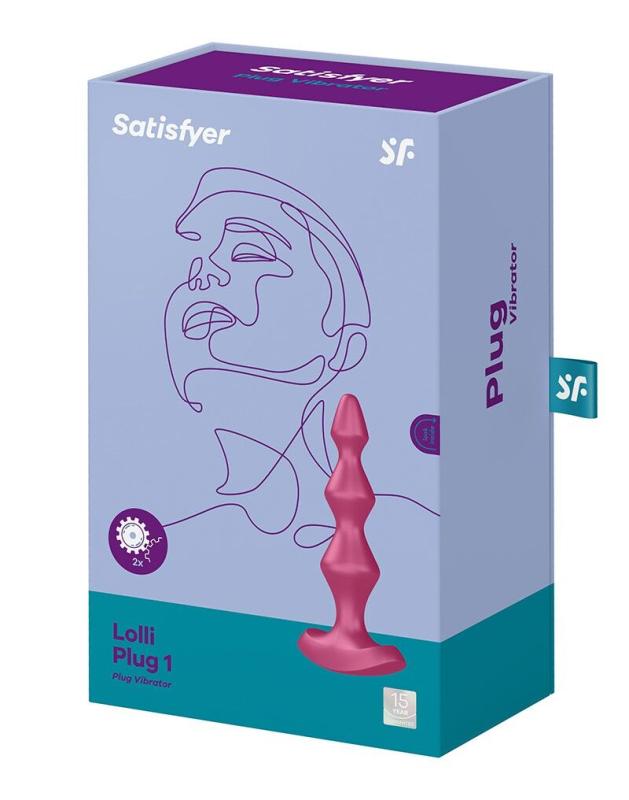 SO4925 Анальный стимулятор-бусины с двумя моторами Satisfyer Lolli-Plug 1 Berry