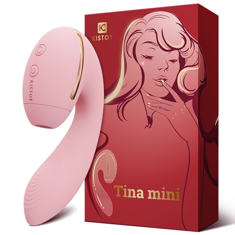 SO4954 Вакуумный вибратор KISTOY Tina Mini Pink, вагинально-клиторальный