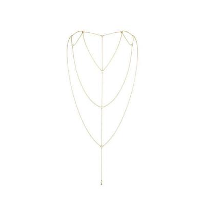 Цепочка для спины Bijoux Indiscrets Magnifique Back and Cleavage Chain - Gold, украшение для тела